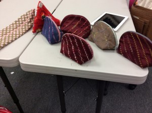 Bags made in a class at Ray's Sewing Center in San Jose, CA